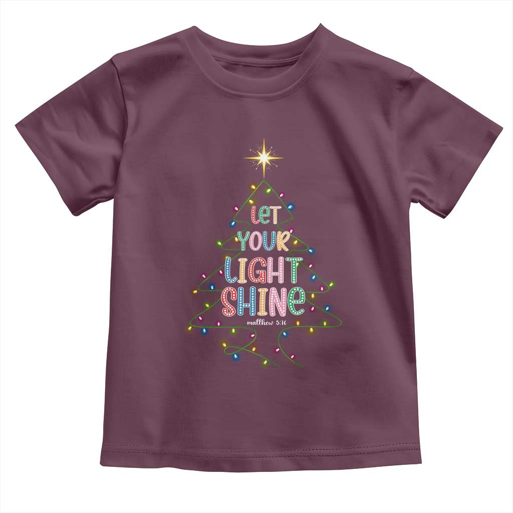 Jesus Christmas Toddler T Shirt Let Your Light Shine Matthew 5:16 - Wonder Print Shop