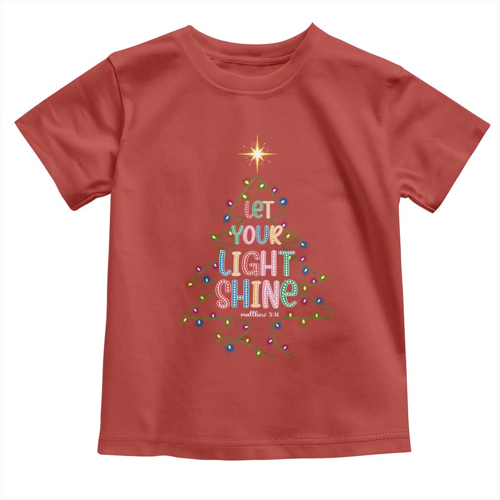Jesus Christmas Toddler T Shirt Let Your Light Shine Matthew 5:16 - Wonder Print Shop