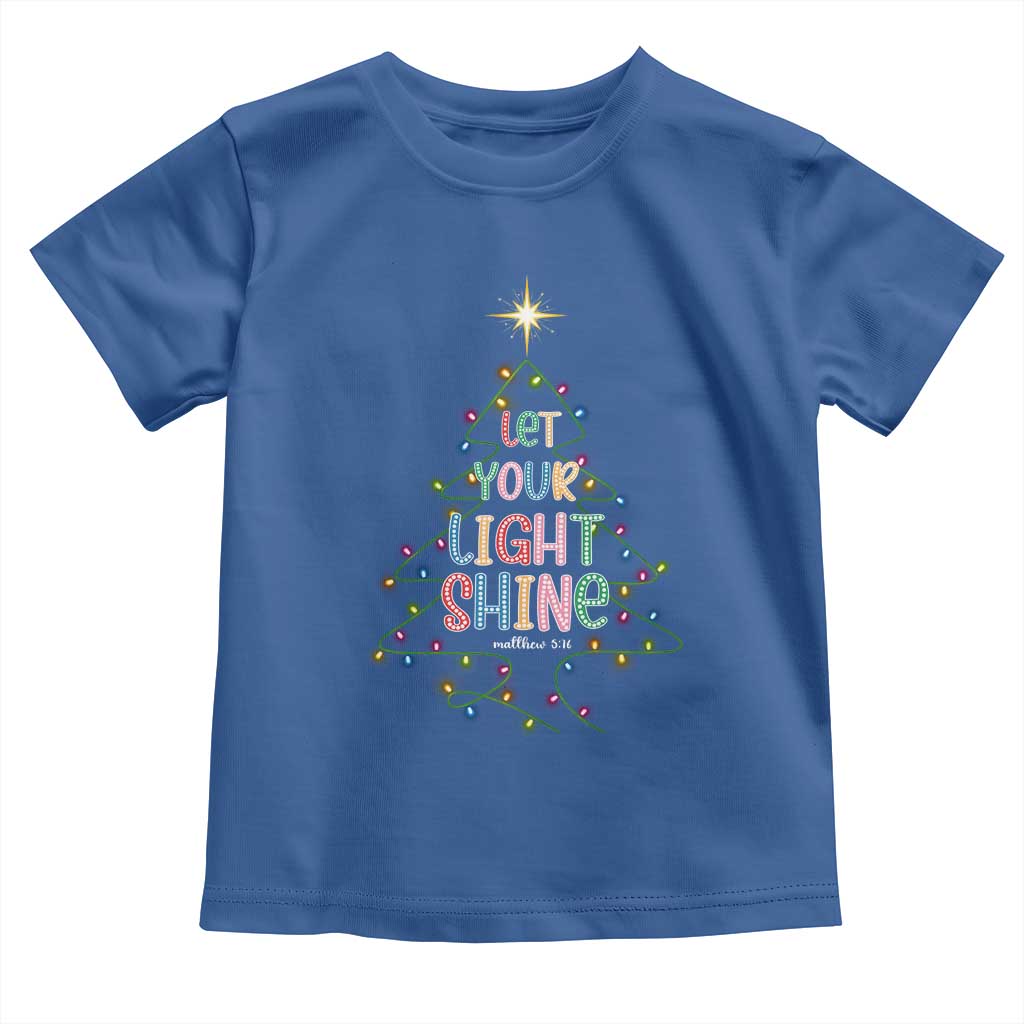 Jesus Christmas Toddler T Shirt Let Your Light Shine Matthew 5:16 - Wonder Print Shop