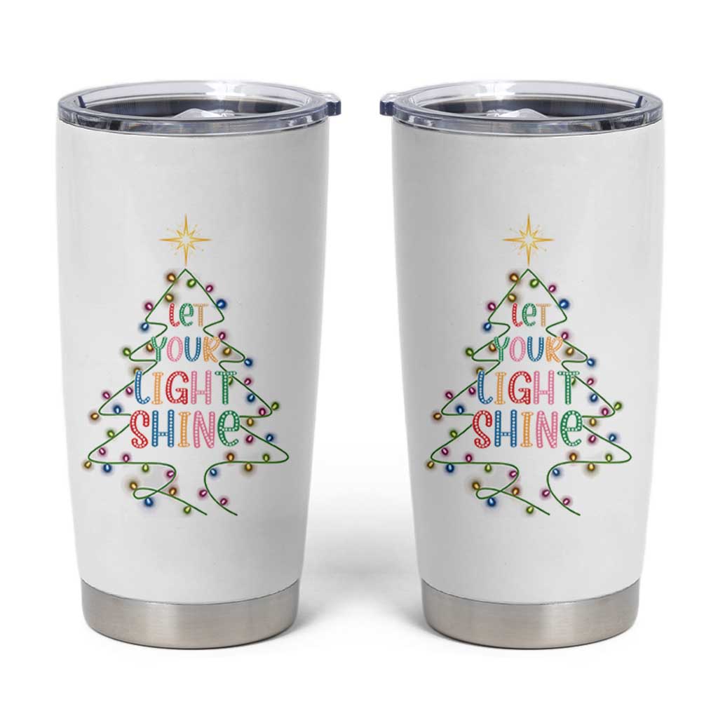 Jesus Christmas Tumbler Cup Let Your Light Shine Matthew 5:16 - Wonder Print Shop