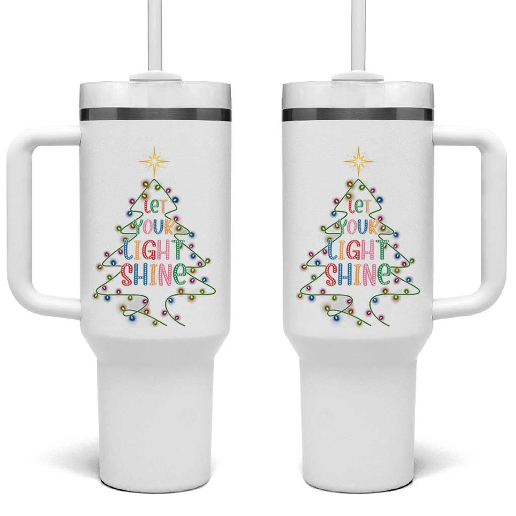 Jesus Christmas Tumbler With Handle Let Your Light Shine Matthew 5:16 - Wonder Print Shop