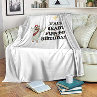 Funny Jesus Christmas Throw Blanket Are You All Ready For My Birthday - Wonder Print Shop