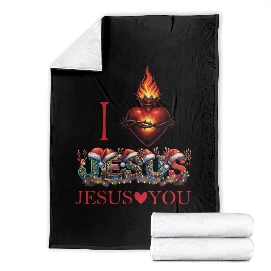 Jesus Christian Christmas Throw Blanket Cross Bible Verse Faith Love - Wonder Print Shop