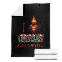 Jesus Christian Christmas Throw Blanket Cross Bible Verse Faith Love - Wonder Print Shop