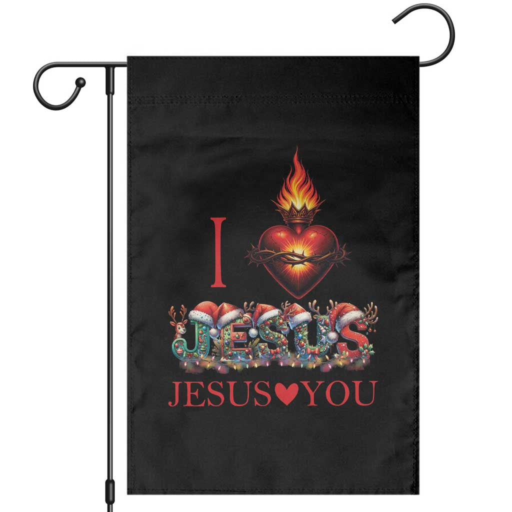 Jesus Christian Christmas Garden Flag Cross Bible Verse Faith Love - Wonder Print Shop