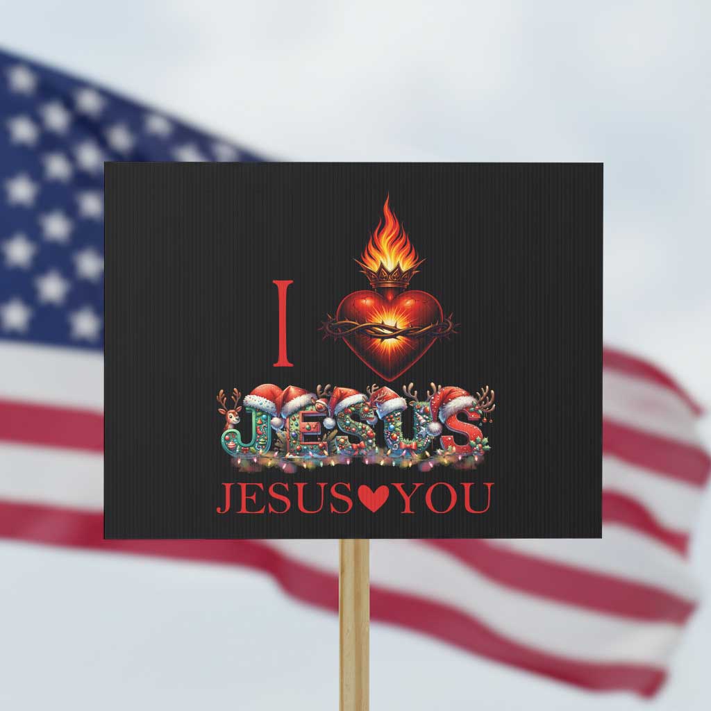 Jesus Christian Christmas Protest Sign Cross Bible Verse Faith Love - Wonder Print Shop