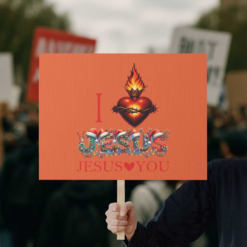 Jesus Christian Christmas Protest Sign Cross Bible Verse Faith Love - Wonder Print Shop