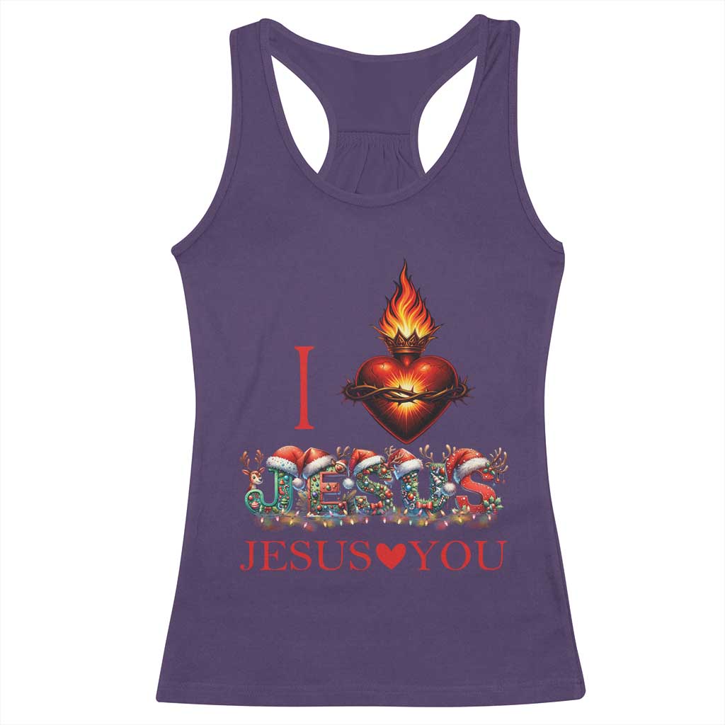 Jesus Christian Christmas Racerback Tank Top Cross Bible Verse Faith Love - Wonder Print Shop