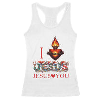 Jesus Christian Christmas Racerback Tank Top Cross Bible Verse Faith Love - Wonder Print Shop