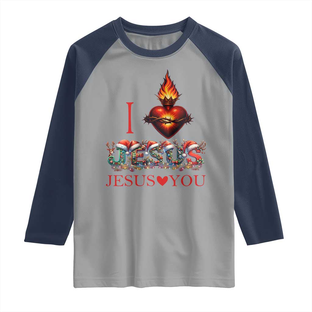 Jesus Christian Christmas Raglan Shirt Cross Bible Verse Faith Love - Wonder Print Shop