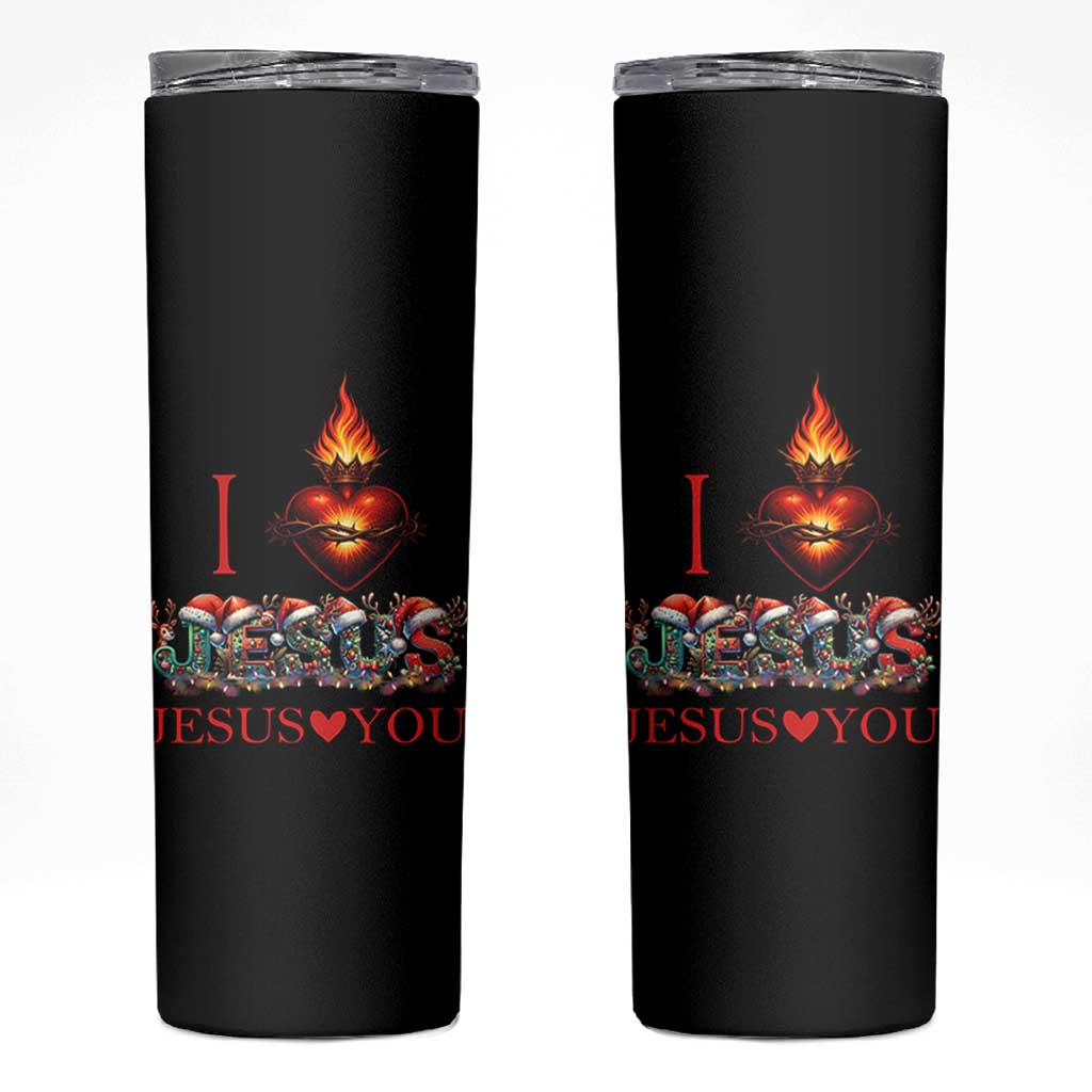 Jesus Christian Christmas Skinny Tumbler Cross Bible Verse Faith Love - Wonder Print Shop