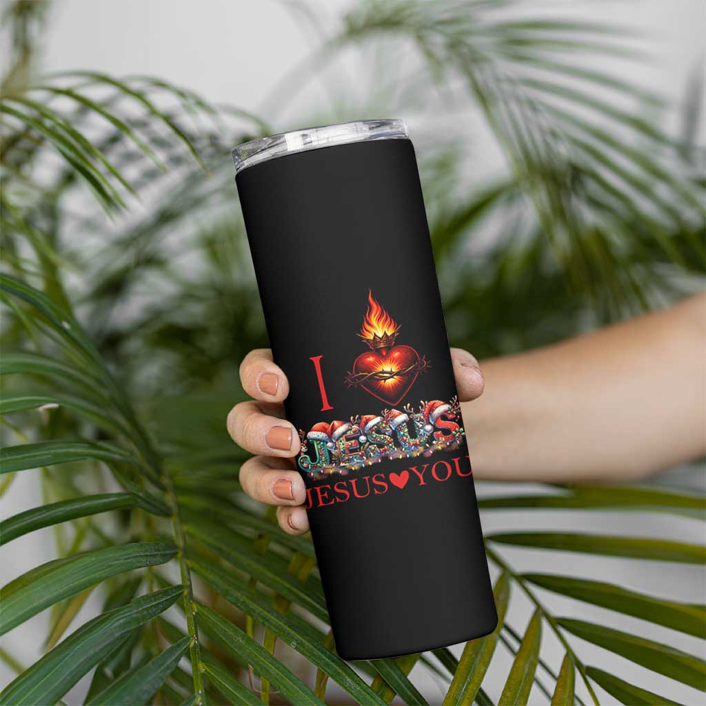 Jesus Christian Christmas Skinny Tumbler Cross Bible Verse Faith Love - Wonder Print Shop