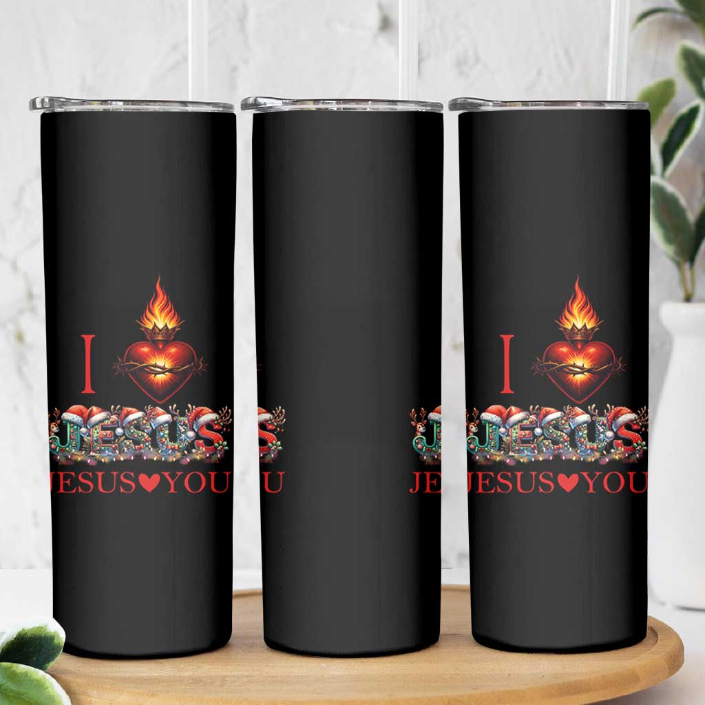 Jesus Christian Christmas Skinny Tumbler Cross Bible Verse Faith Love - Wonder Print Shop