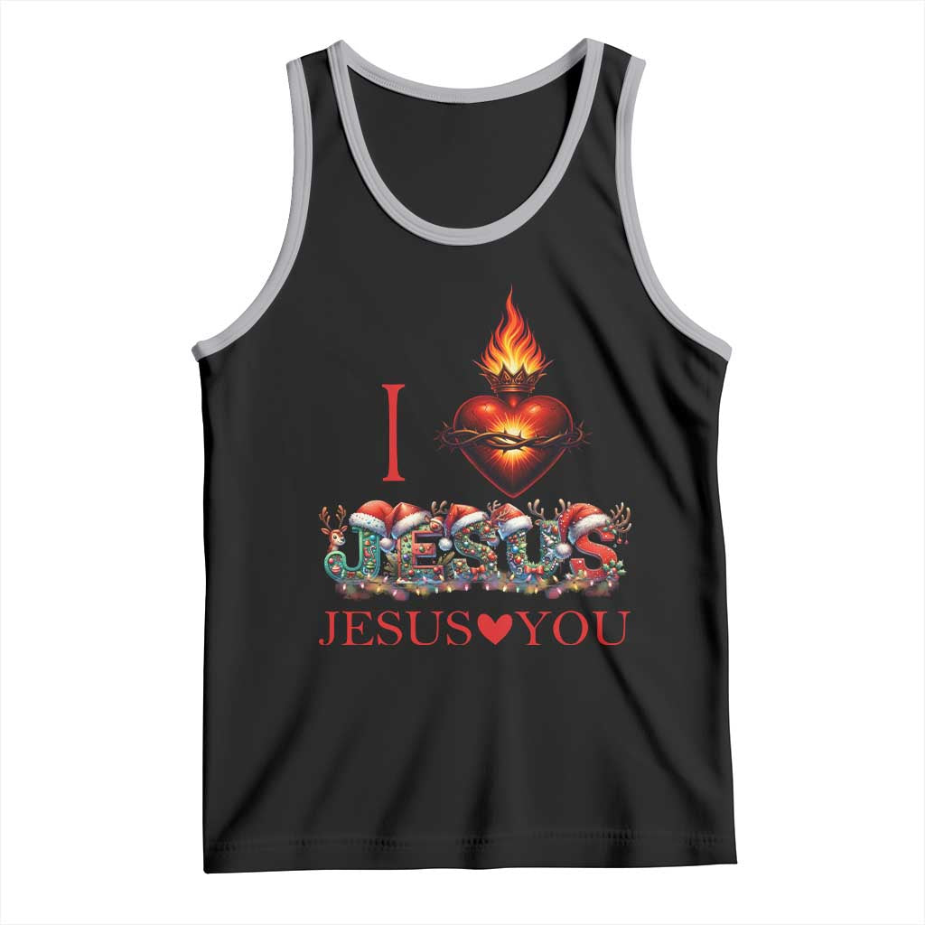Jesus Christian Christmas Tank Top Cross Bible Verse Faith Love - Wonder Print Shop