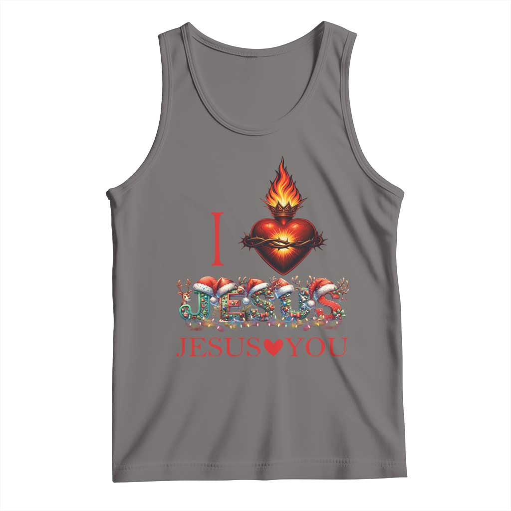 Jesus Christian Christmas Tank Top Cross Bible Verse Faith Love - Wonder Print Shop