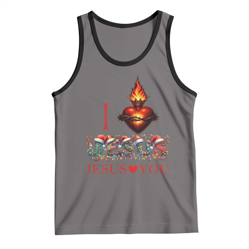 Jesus Christian Christmas Tank Top Cross Bible Verse Faith Love - Wonder Print Shop