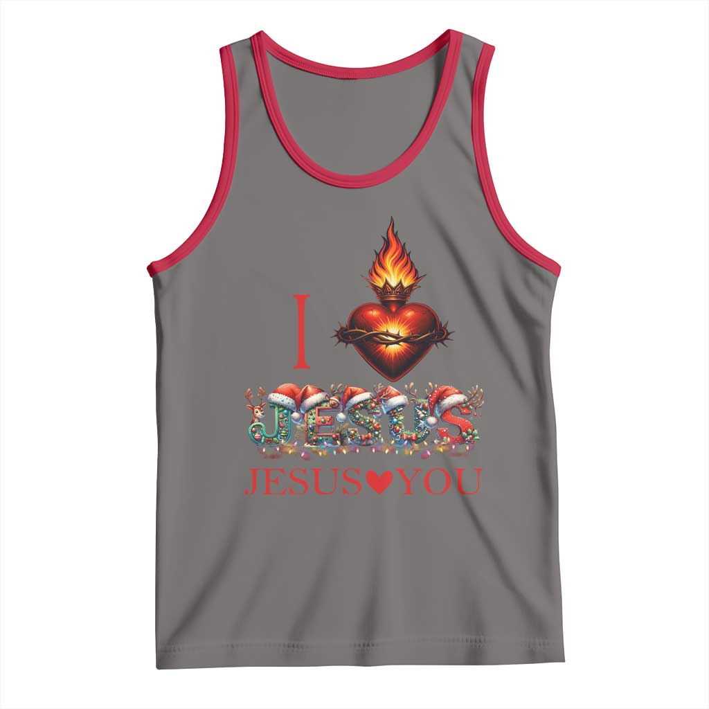 Jesus Christian Christmas Tank Top Cross Bible Verse Faith Love - Wonder Print Shop