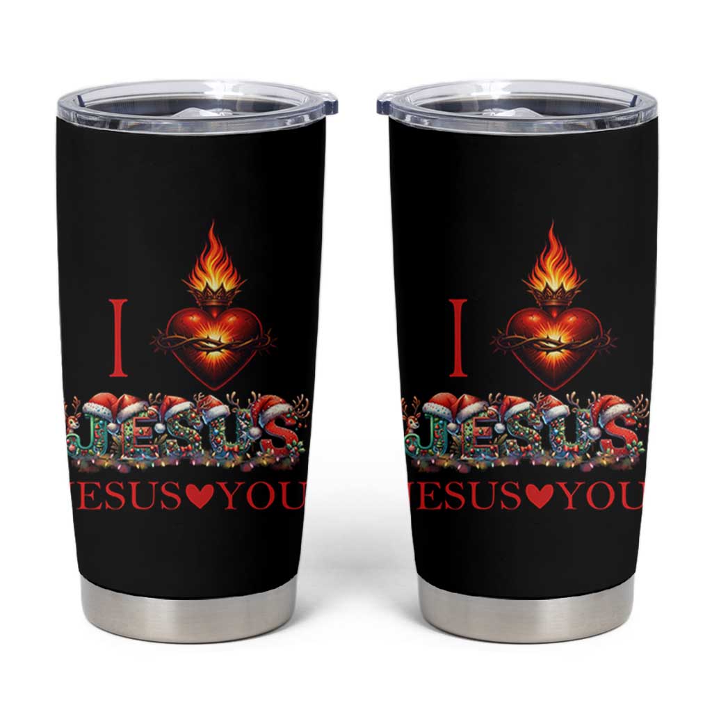 Jesus Christian Christmas Tumbler Cup Cross Bible Verse Faith Love - Wonder Print Shop