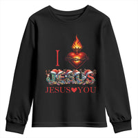 Jesus Christian Christmas Youth Sweatshirt Cross Bible Verse Faith Love - Wonder Print Shop