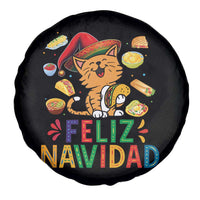 Funny Mexican Cat Christmas Spare Tire Cover Feliz Navidad Sombrero Kitty Xmas - Wonder Print Shop