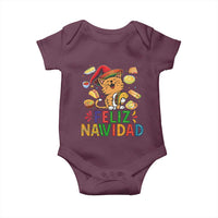 Funny Mexican Cat Christmas Baby Onesie Feliz Navidad Sombrero Kitty Xmas - Wonder Print Shop