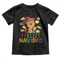 Funny Mexican Cat Christmas Toddler T Shirt Feliz Navidad Sombrero Kitty Xmas - Wonder Print Shop