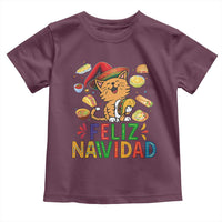 Funny Mexican Cat Christmas Toddler T Shirt Feliz Navidad Sombrero Kitty Xmas - Wonder Print Shop