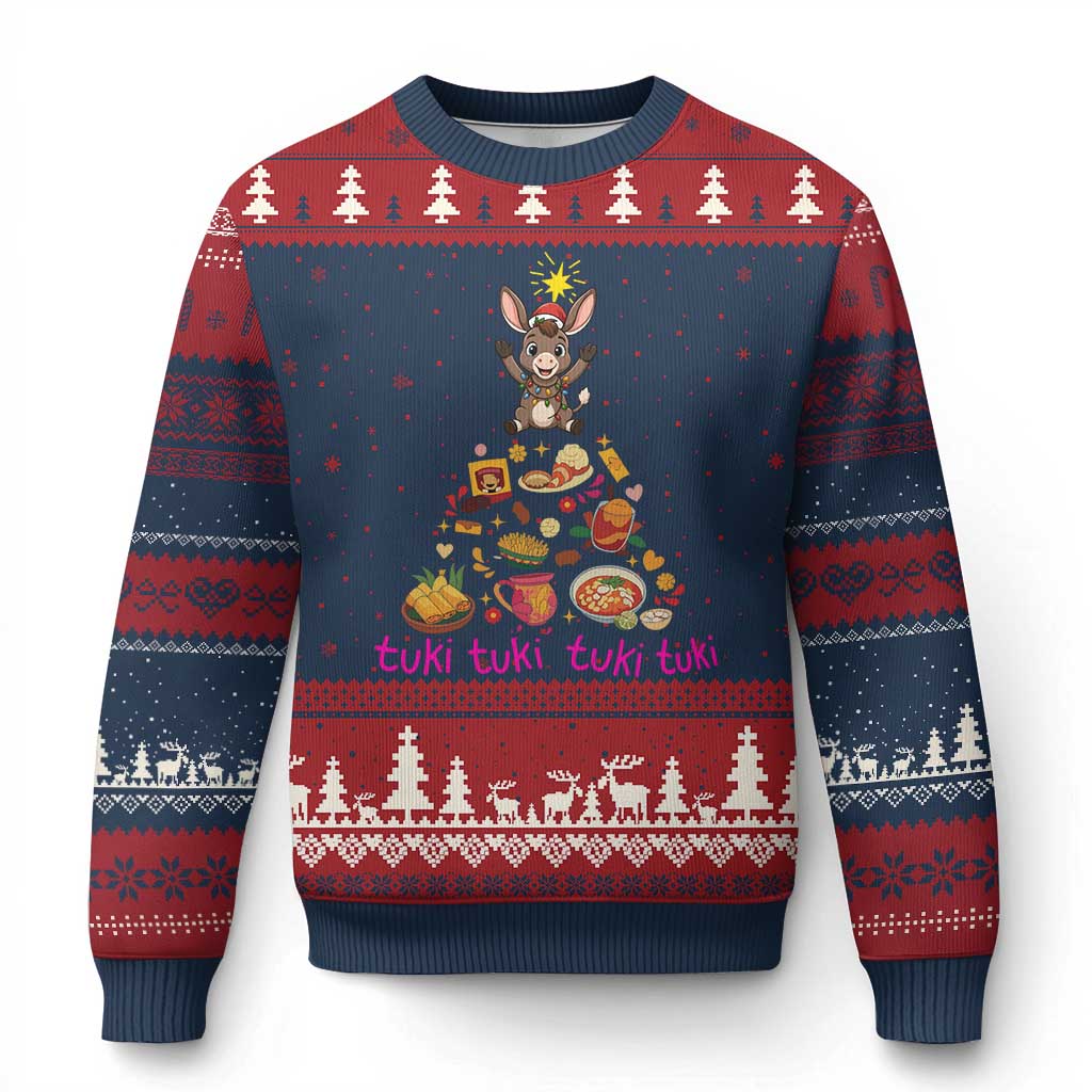 Mi Burrito Sabanero Ugly Christmas Sweater Donkey Mexican Xmas - Wonder Print Shop