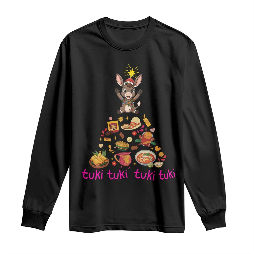 Mi Burrito Sabanero Long Sleeve Shirt Donkey Mexican Christmas - Wonder Print Shop