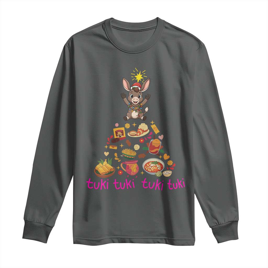 Mi Burrito Sabanero Long Sleeve Shirt Donkey Mexican Christmas - Wonder Print Shop