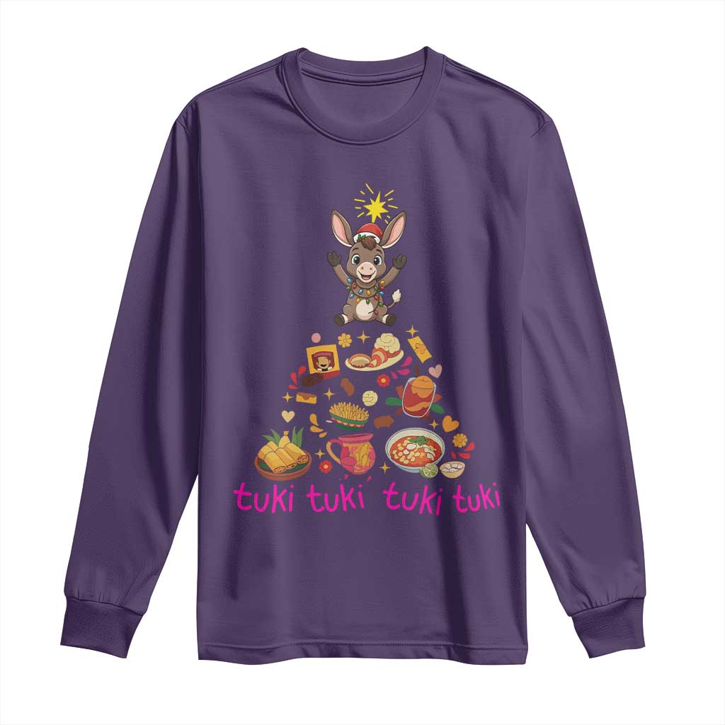 Mi Burrito Sabanero Long Sleeve Shirt Donkey Mexican Christmas - Wonder Print Shop