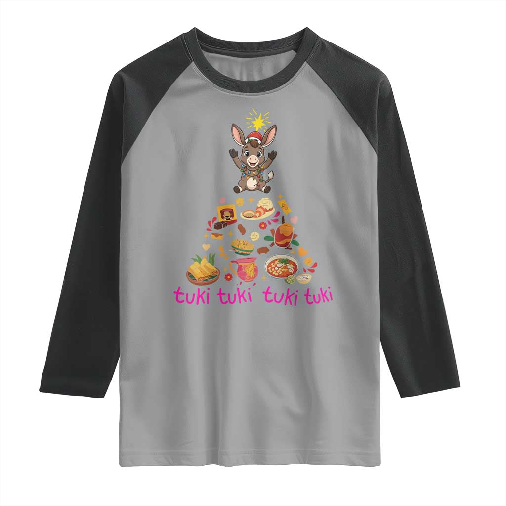 Mi Burrito Sabanero Raglan Shirt Donkey Mexican Christmas - Wonder Print Shop