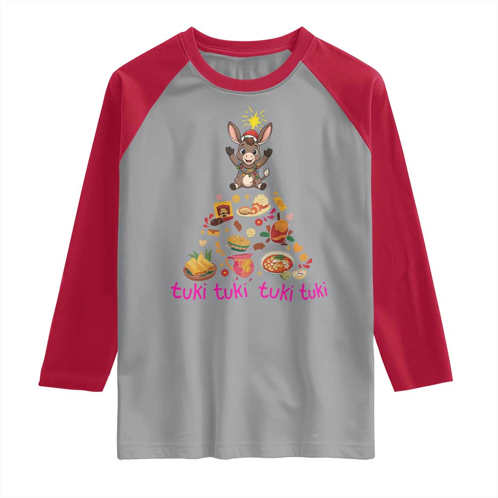 Mi Burrito Sabanero Raglan Shirt Donkey Mexican Christmas - Wonder Print Shop