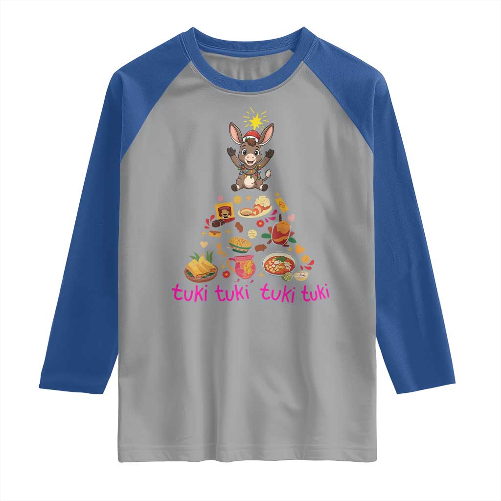 Mi Burrito Sabanero Raglan Shirt Donkey Mexican Christmas - Wonder Print Shop