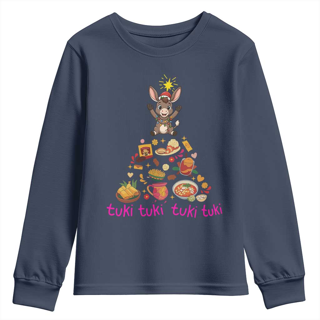 Mi Burrito Sabanero Youth Sweatshirt Donkey Mexican Christmas - Wonder Print Shop