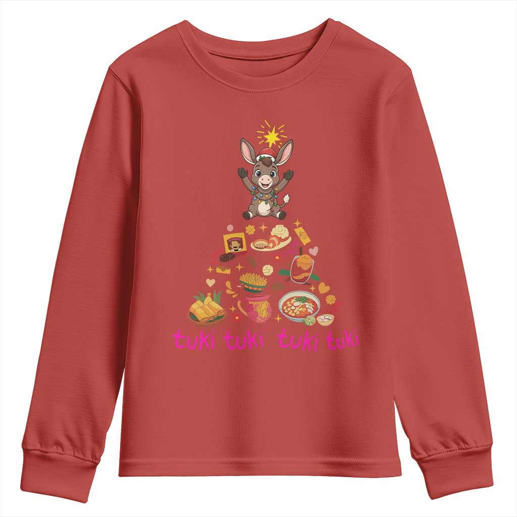 Mi Burrito Sabanero Youth Sweatshirt Donkey Mexican Christmas - Wonder Print Shop