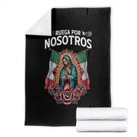 Our Lady of Guadalupe Throw Blanket Virgin Mary Mexican Flag - Wonder Print Shop
