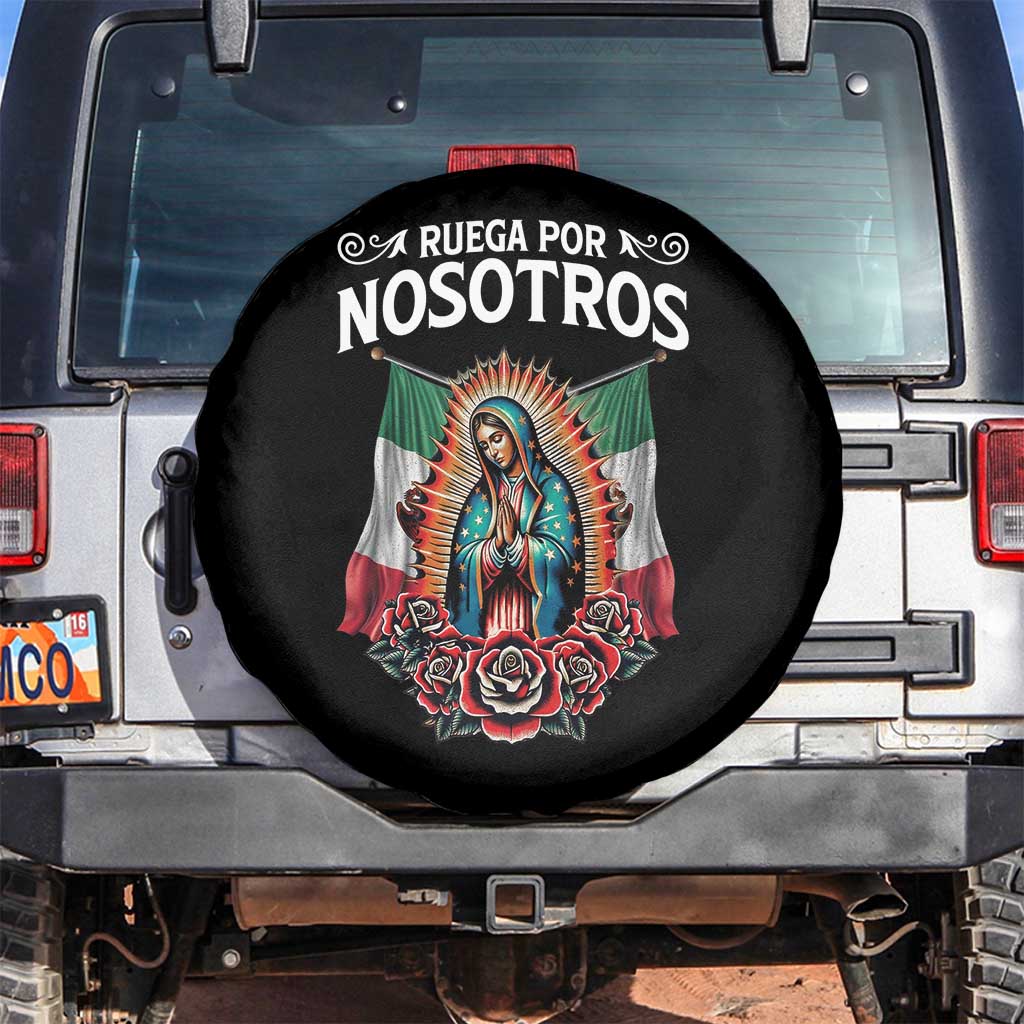 Our Lady of Guadalupe Spare Tire Cover Virgin Mary Mexican Flag - Wonder Print Shop