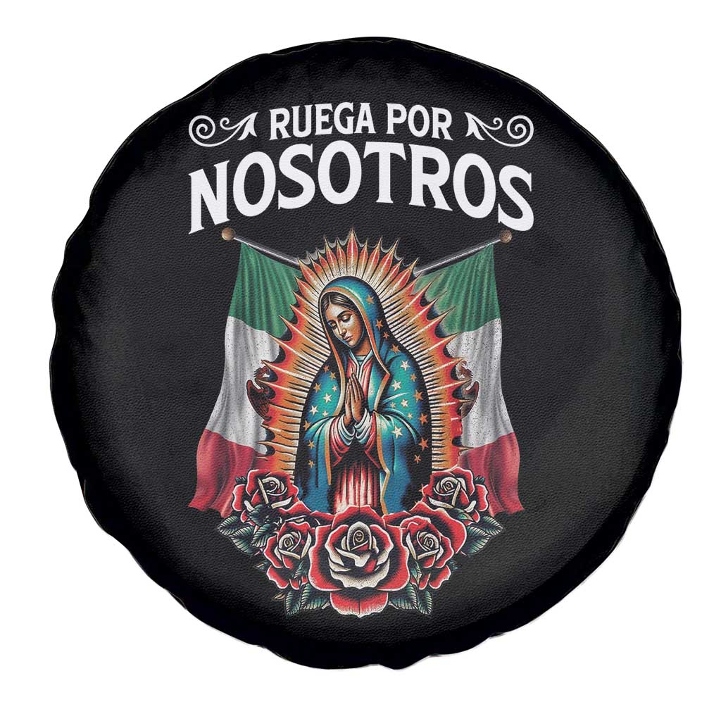 Our Lady of Guadalupe Spare Tire Cover Virgin Mary Mexican Flag - Wonder Print Shop