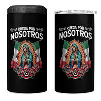 Our Lady of Guadalupe 4 in 1 Can Cooler Tumbler Virgin Mary Mexican Flag - Wonder Print Shop