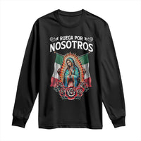 Our Lady of Guadalupe Long Sleeve Shirt Virgin Mary Mexican Flag - Wonder Print Shop