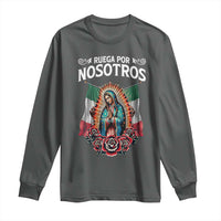 Our Lady of Guadalupe Long Sleeve Shirt Virgin Mary Mexican Flag - Wonder Print Shop