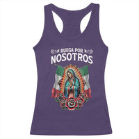 Our Lady of Guadalupe Racerback Tank Top Virgin Mary Mexican Flag - Wonder Print Shop