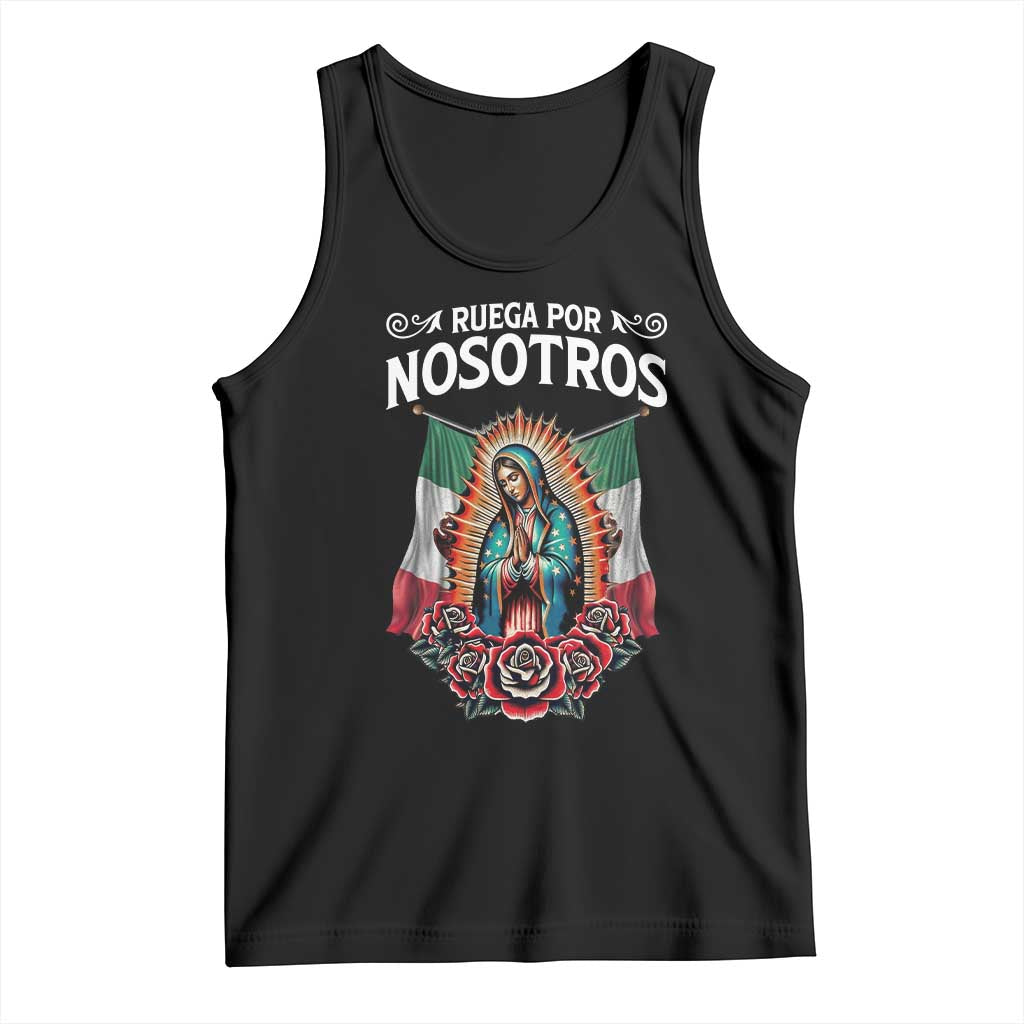 Our Lady of Guadalupe Tank Top Virgin Mary Mexican Flag - Wonder Print Shop