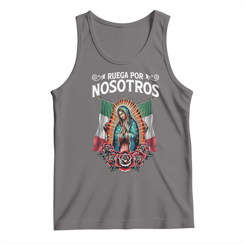 Our Lady of Guadalupe Tank Top Virgin Mary Mexican Flag - Wonder Print Shop