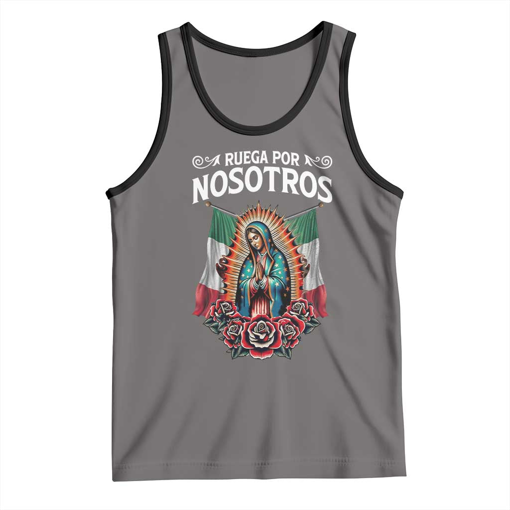 Our Lady of Guadalupe Tank Top Virgin Mary Mexican Flag - Wonder Print Shop