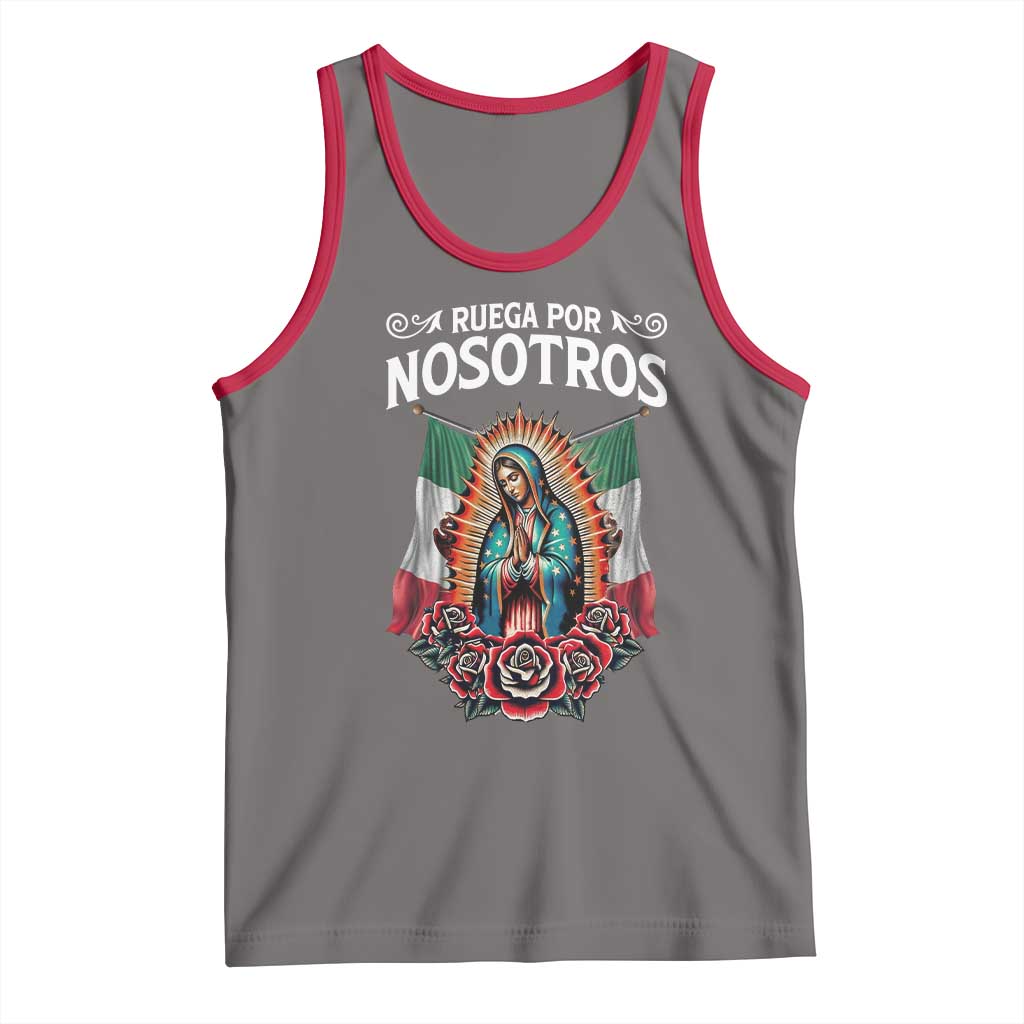 Our Lady of Guadalupe Tank Top Virgin Mary Mexican Flag - Wonder Print Shop