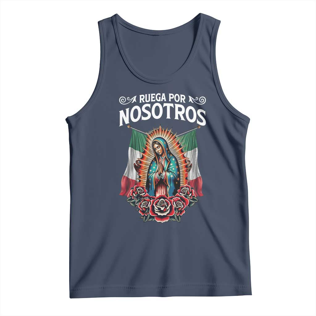 Our Lady of Guadalupe Tank Top Virgin Mary Mexican Flag - Wonder Print Shop