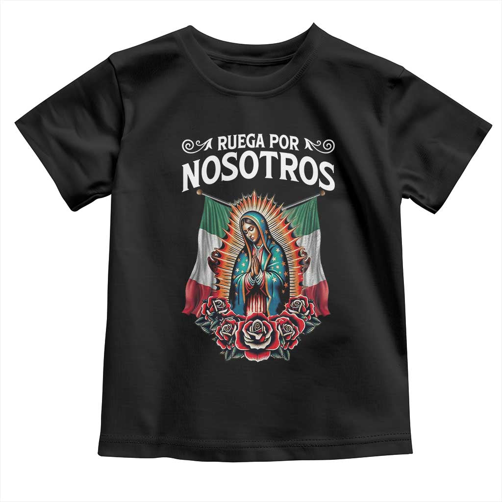 Our Lady of Guadalupe Toddler T Shirt Virgin Mary Mexican Flag - Wonder Print Shop