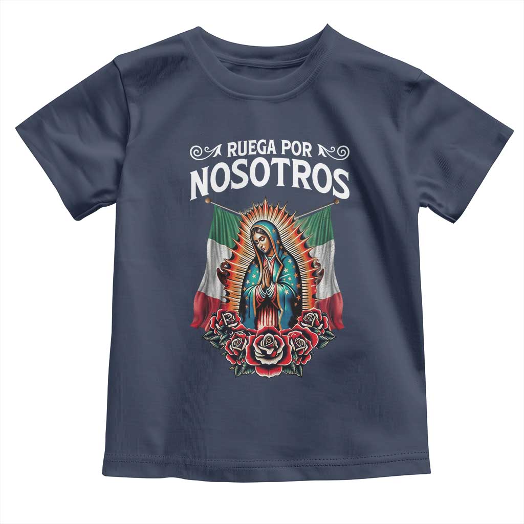 Our Lady of Guadalupe Toddler T Shirt Virgin Mary Mexican Flag - Wonder Print Shop